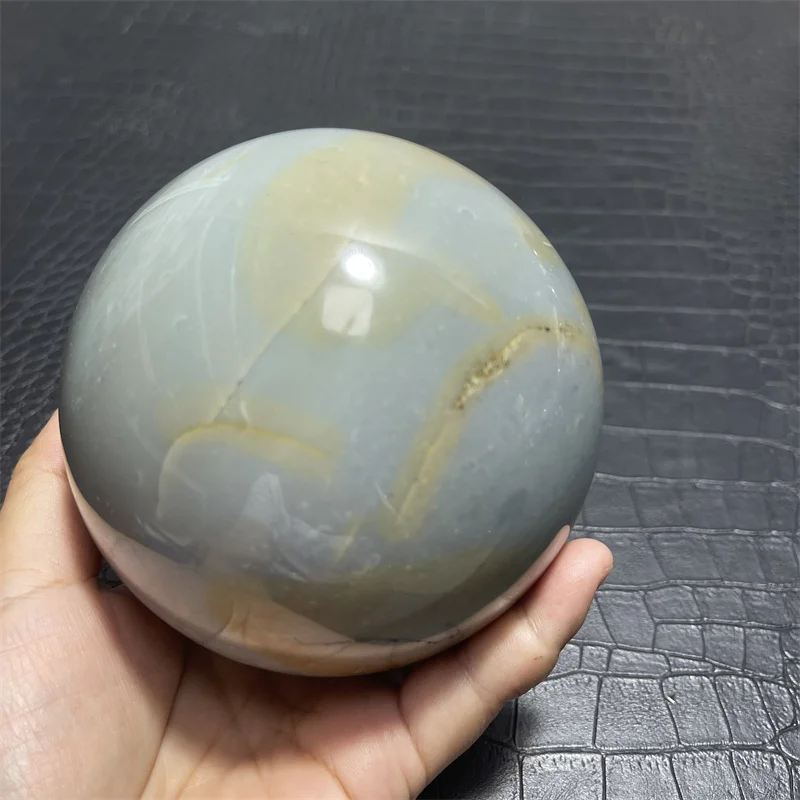 10.5cm Crystal Natural Ocean Jasper Sphere Ball Energy Mineral Gemstone Meditation Healing Reiki Gem Home Decoration+Stand