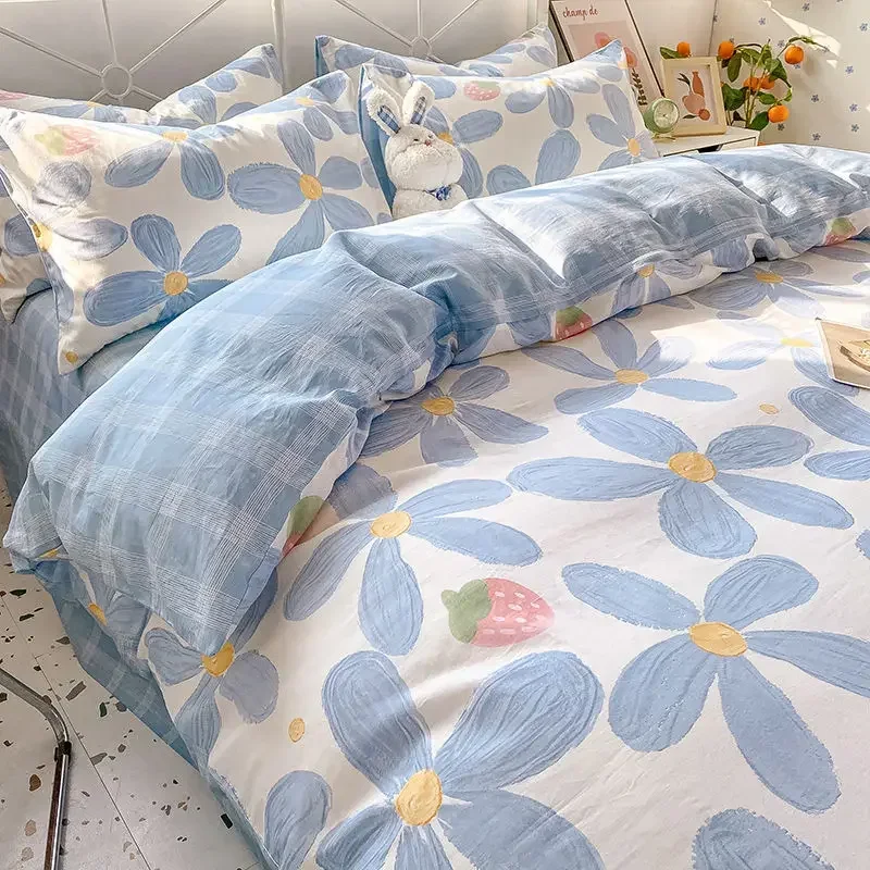 

Four-Piece Bed Sheet Set Ins Style Southern Life Quilt Cover Stent Dori Tee-Piece Set Bedding Four Ssons -Bo