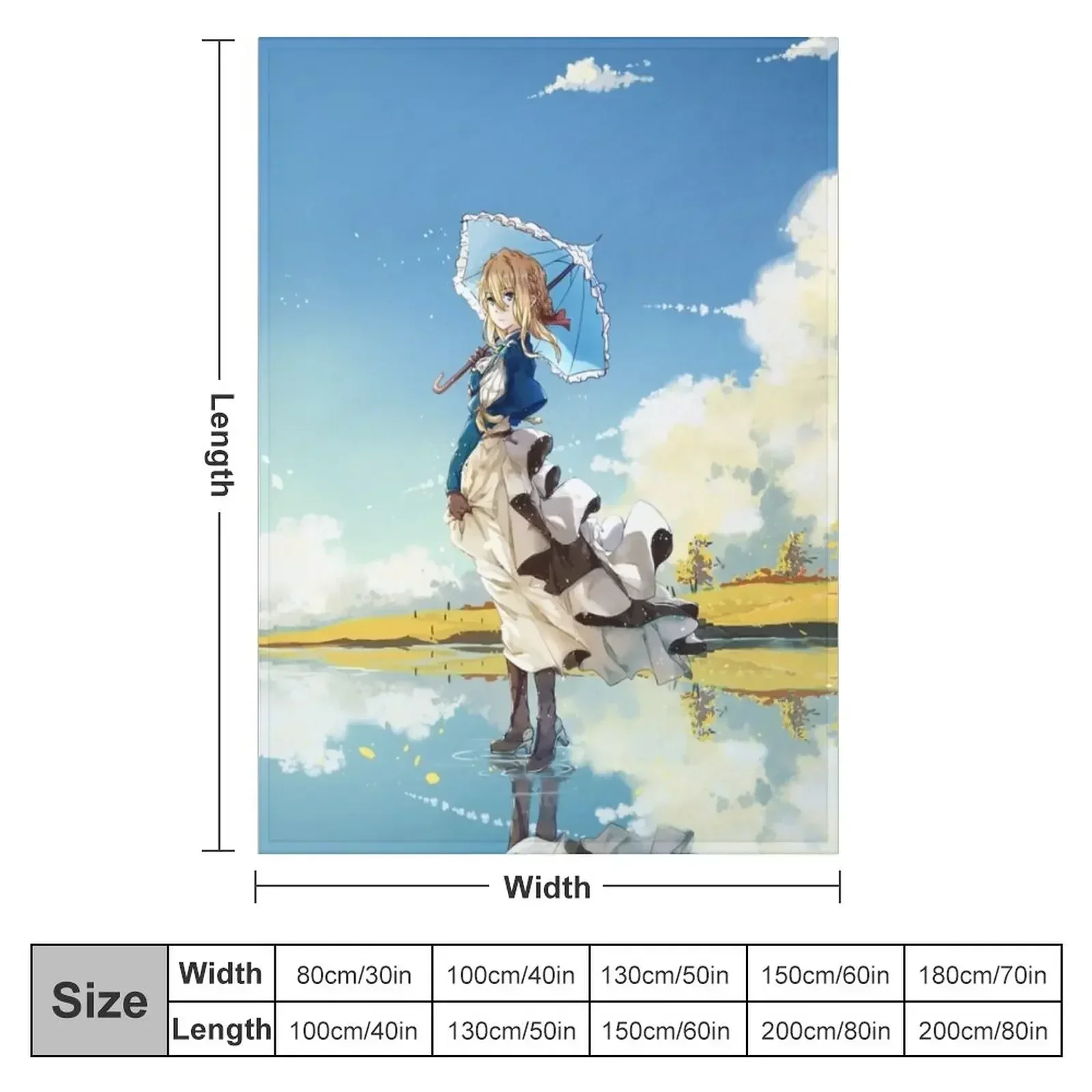 Violet Evergarden 3 Throw Blanket Winter beds warm for winter anime funny gift Soft Big Luxury Brand Blankets