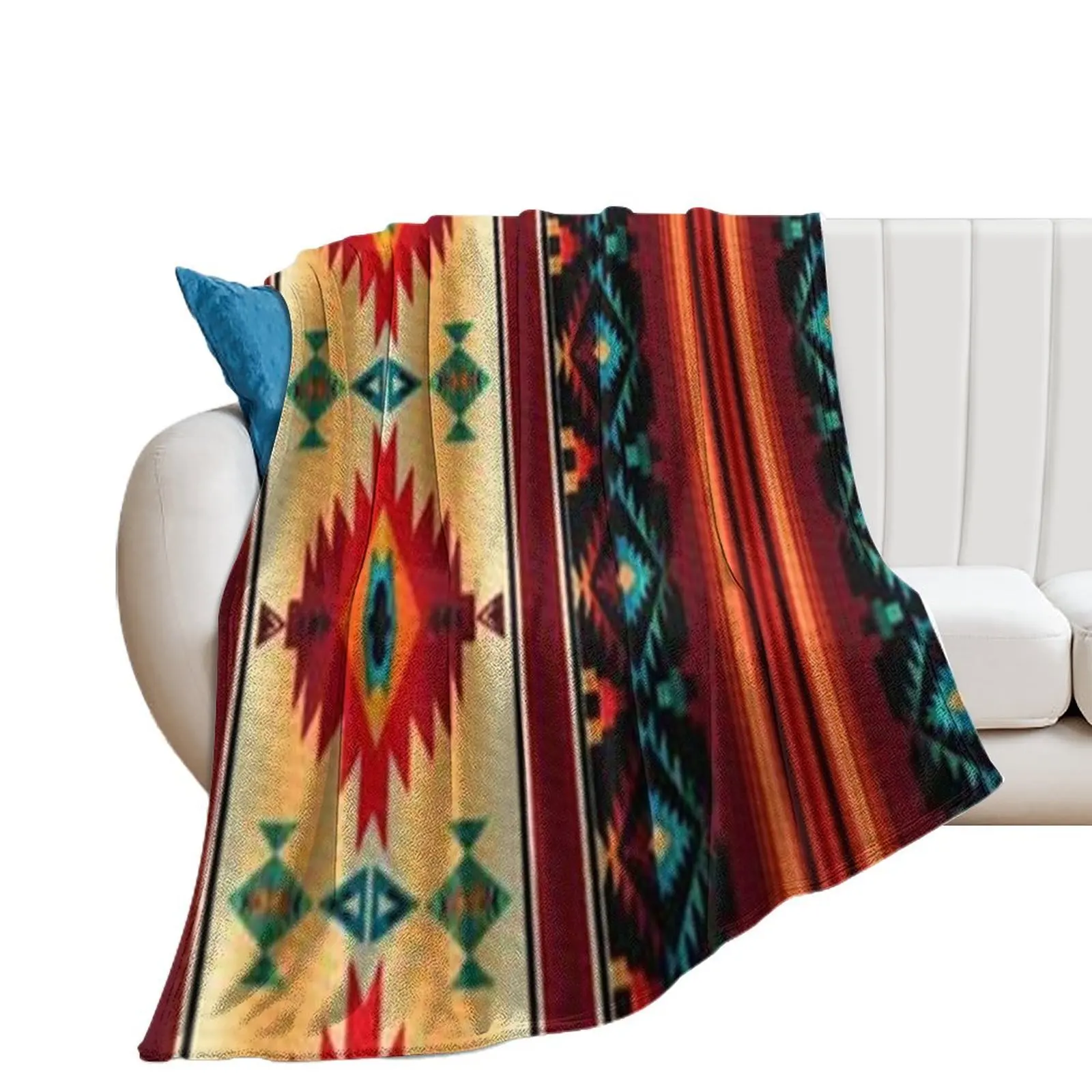 

native american design Throw Blanket Warm Vintage Blankets