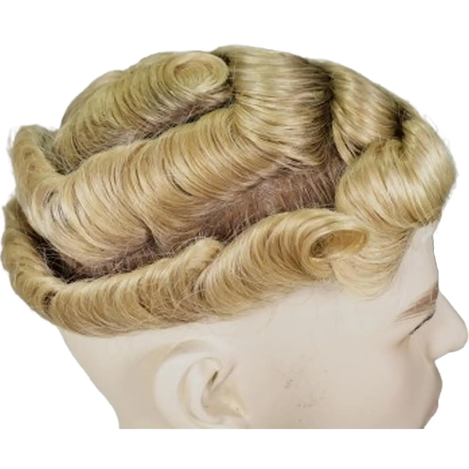 شعر مستعار بشري للرجال 10 × 8 بوصة، شعر بشري أوروبي دانتيل أمامي خصلات شعر طبيعية 0.06 مم جلد رقيق PU على شكل حرف V #2