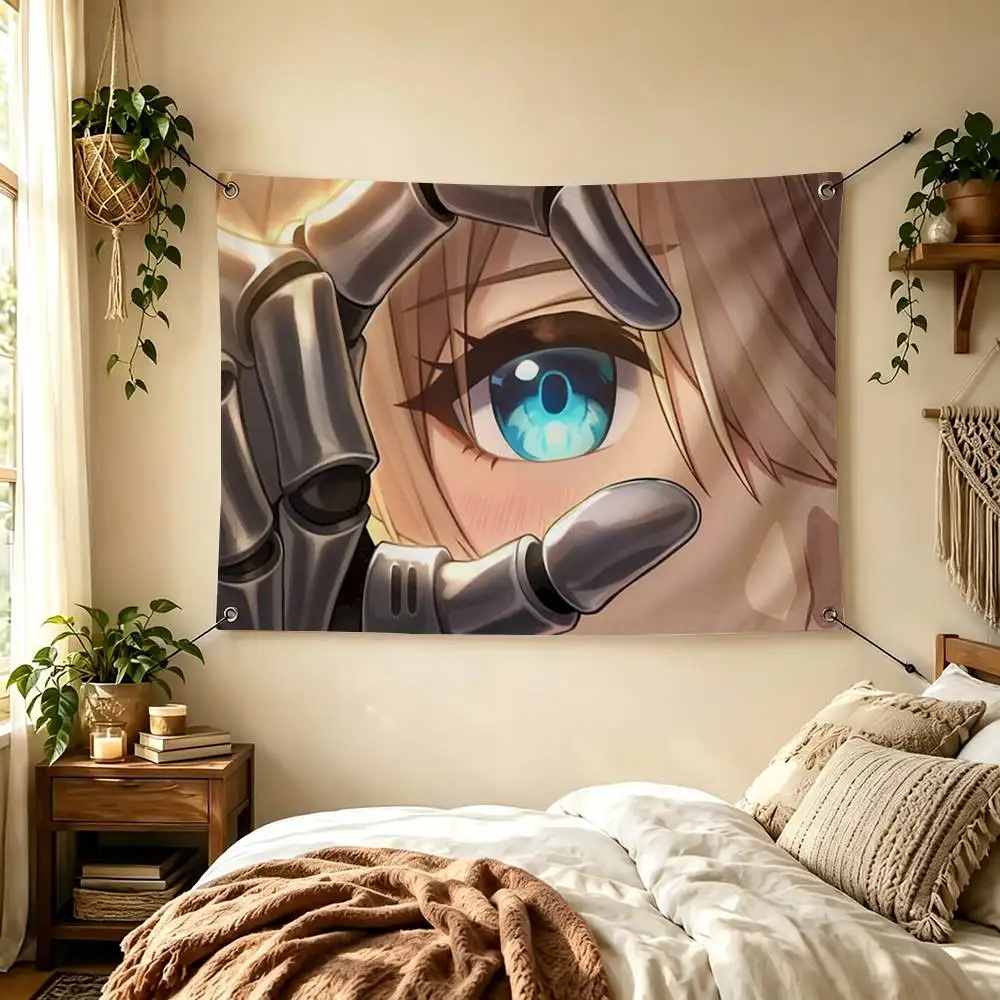 Violet Evergarden  Flags Wall Hanging Tapestry Outdoor Garage Room Decorative flag Background Blanket