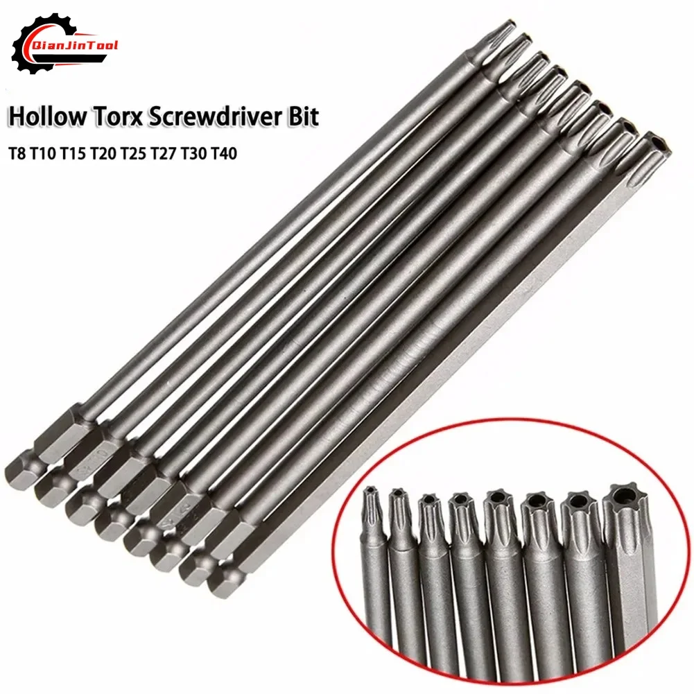 8-teiliger Torx-Schraubendreher-Bit-Satz 1/4'' Schaft Sechskant-Windbohrkopf 150mm 200mm Schraubenschlüssel Magnetischer Stern T8 T10 T15 T20 T25 T27 T30 T40
