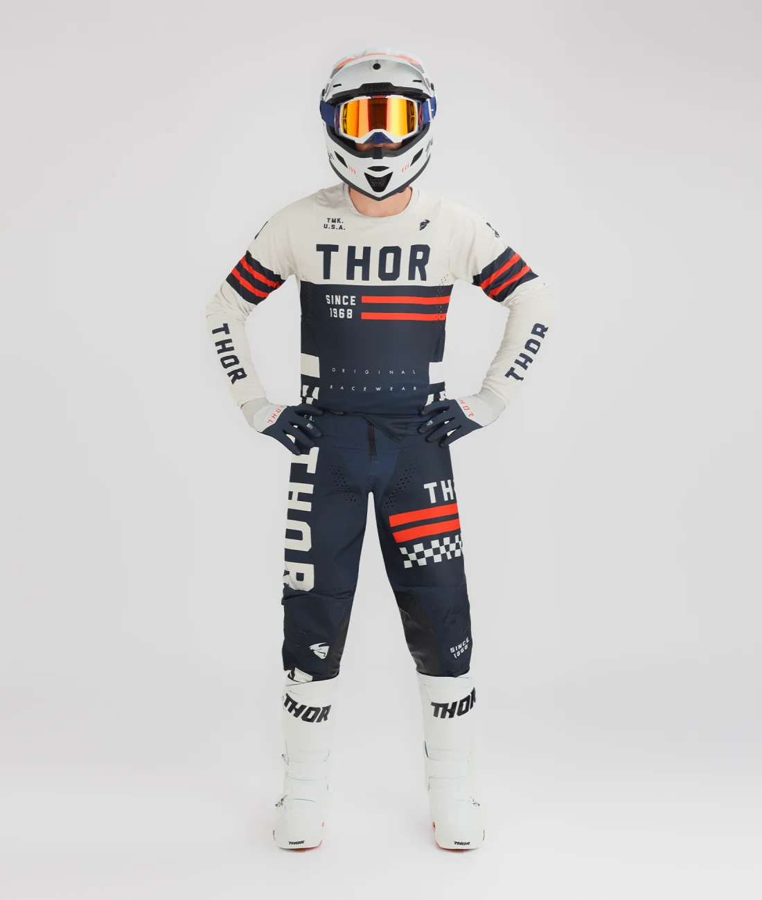 2025 Flo Kuning Thor Mx Gear Set MX Kit Dirt Bike Combo Motocross