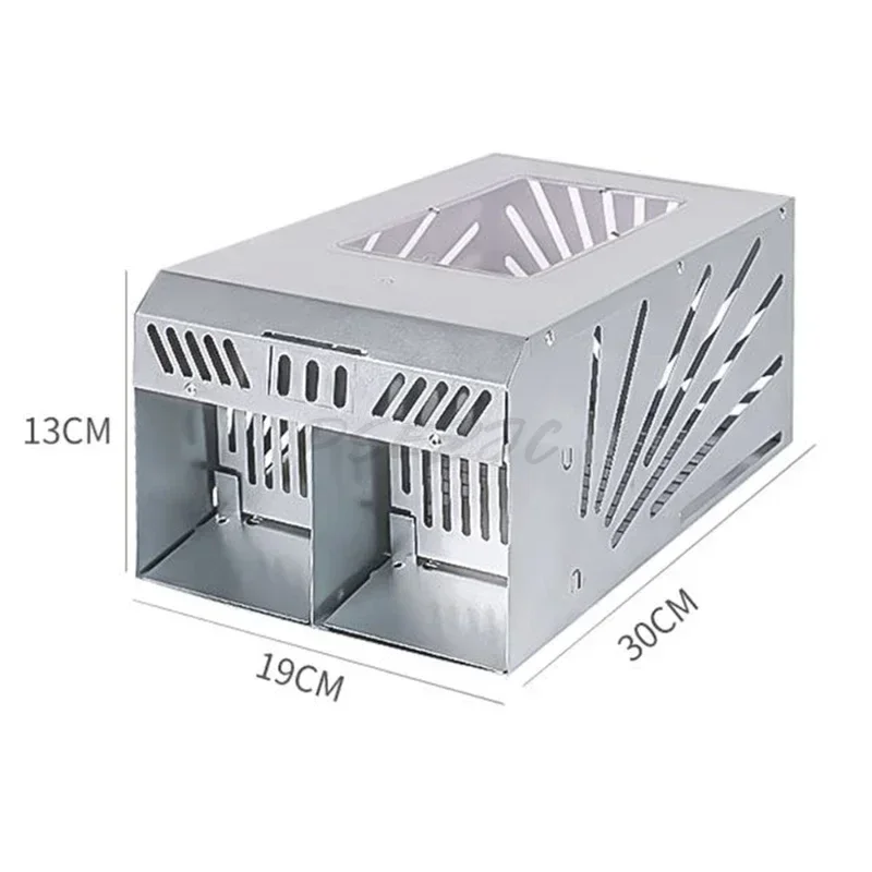 Outdoor Household Galvanized Steel Plate Portable Double Door Continuous Automatic Circulation Rat Catching Cage