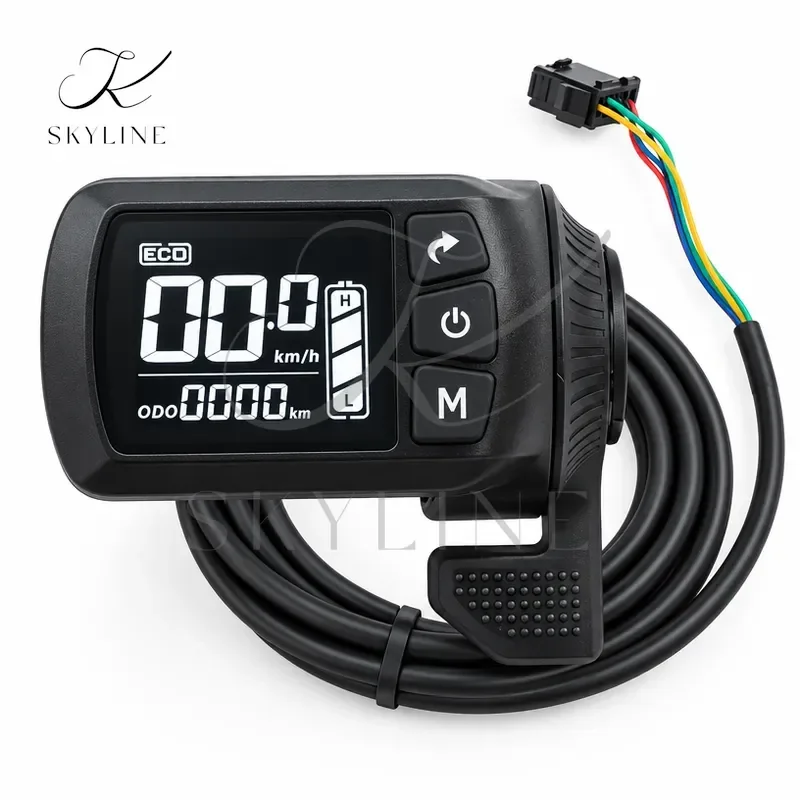 24V 36V 48V 52V 60V Electric Bicycle LCD Display With Thumb Shifter Handle For E-Scooter GZ3 Panel Parts