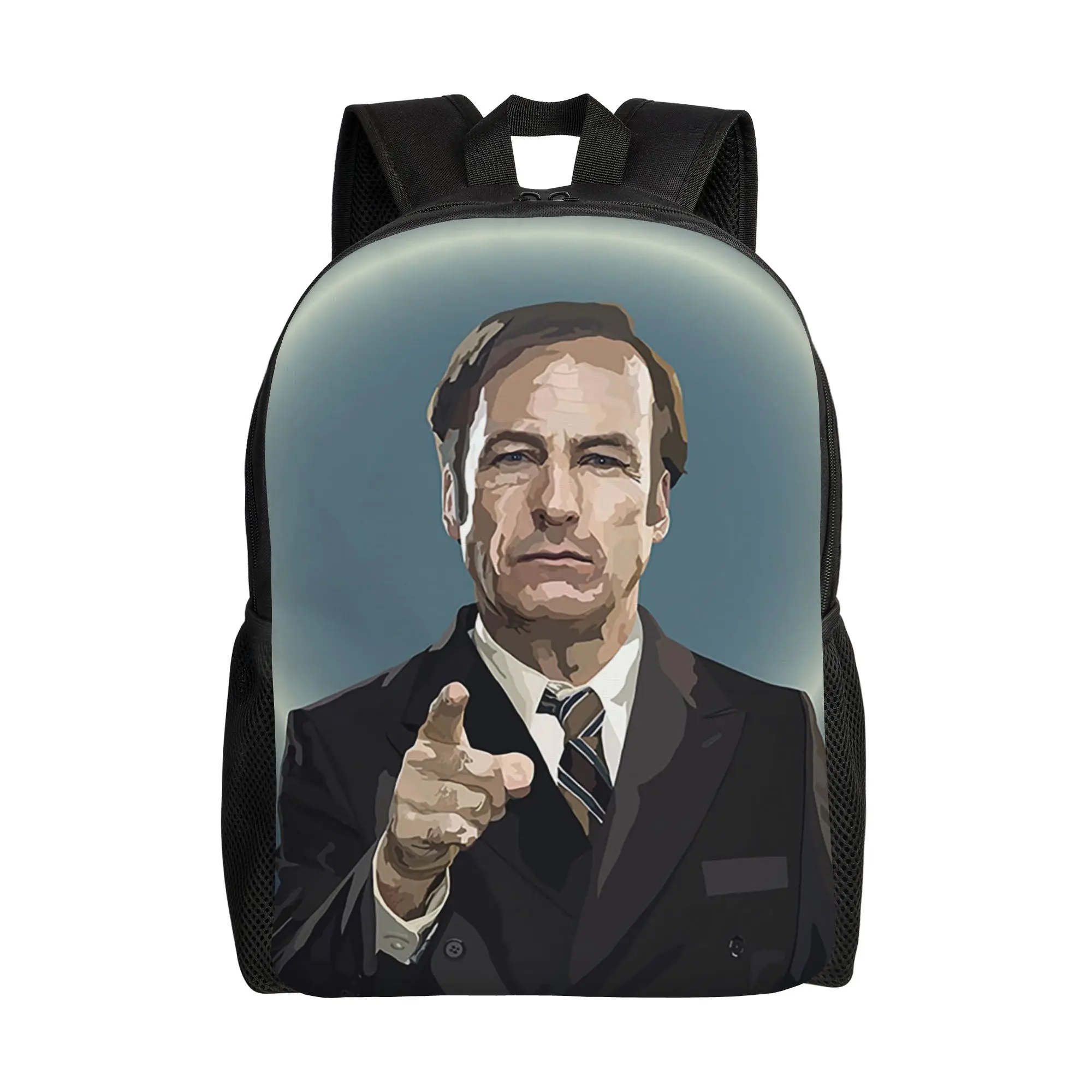 

Breaking Saul Goodman Bad Backpack for Men Women Student Business Daypack Bob Odenkirk Laptop Computer Shoulder Bag with Pocket