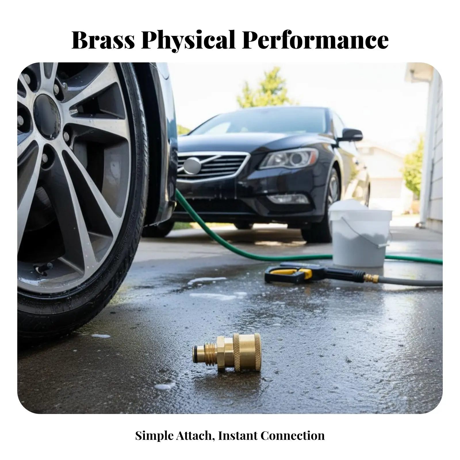 Male to 1/4 Inch Female Quick Connector Sturdy Duty Car Wash Water Converter High Pressure Washer Coupler Leak-Resistant Gasket