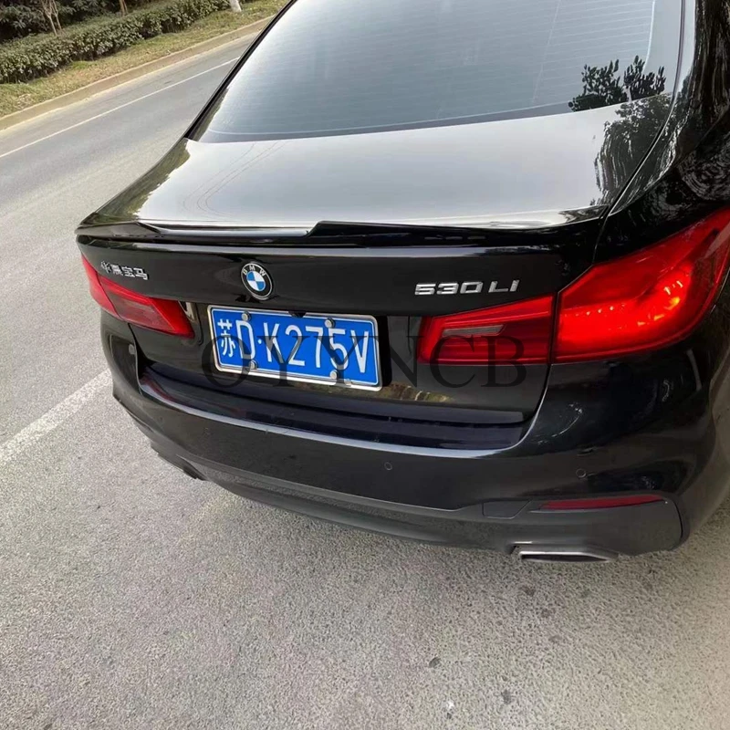 For BMW G30 G38 5 series sedan 520i 530i 540i G38 black PSM style car trunk spoiler lip 2017 2018 2020