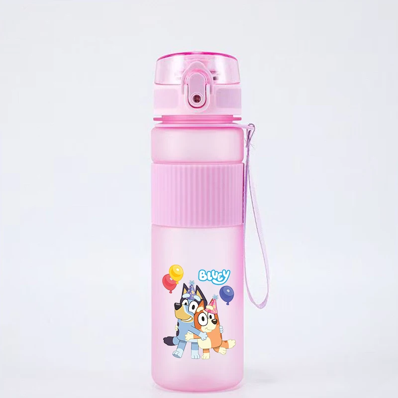 550ml Blueyi Frosted Kettle Water Bottles Anime Bingo Large Drinking Straw Cups Portable Girls Boys Outdoor Office Bottle Gift