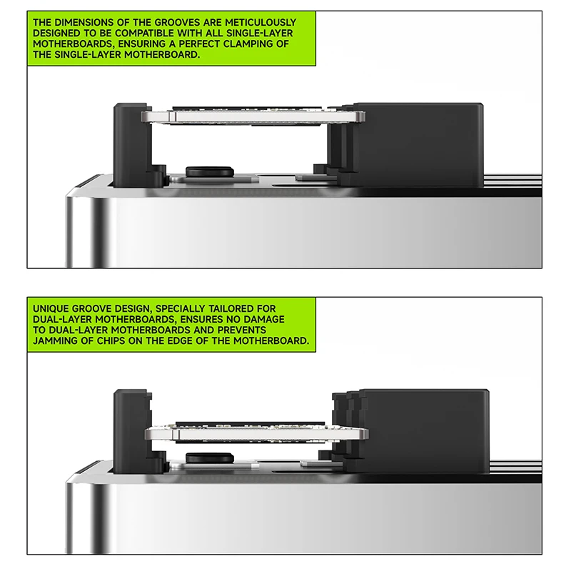 Luowei LW-AP02 triassiale ad alta temperatura in fibra di carbonio dispositivo della scheda madre telefono cellulare PCB riparazione morsetto di saldatura fisso