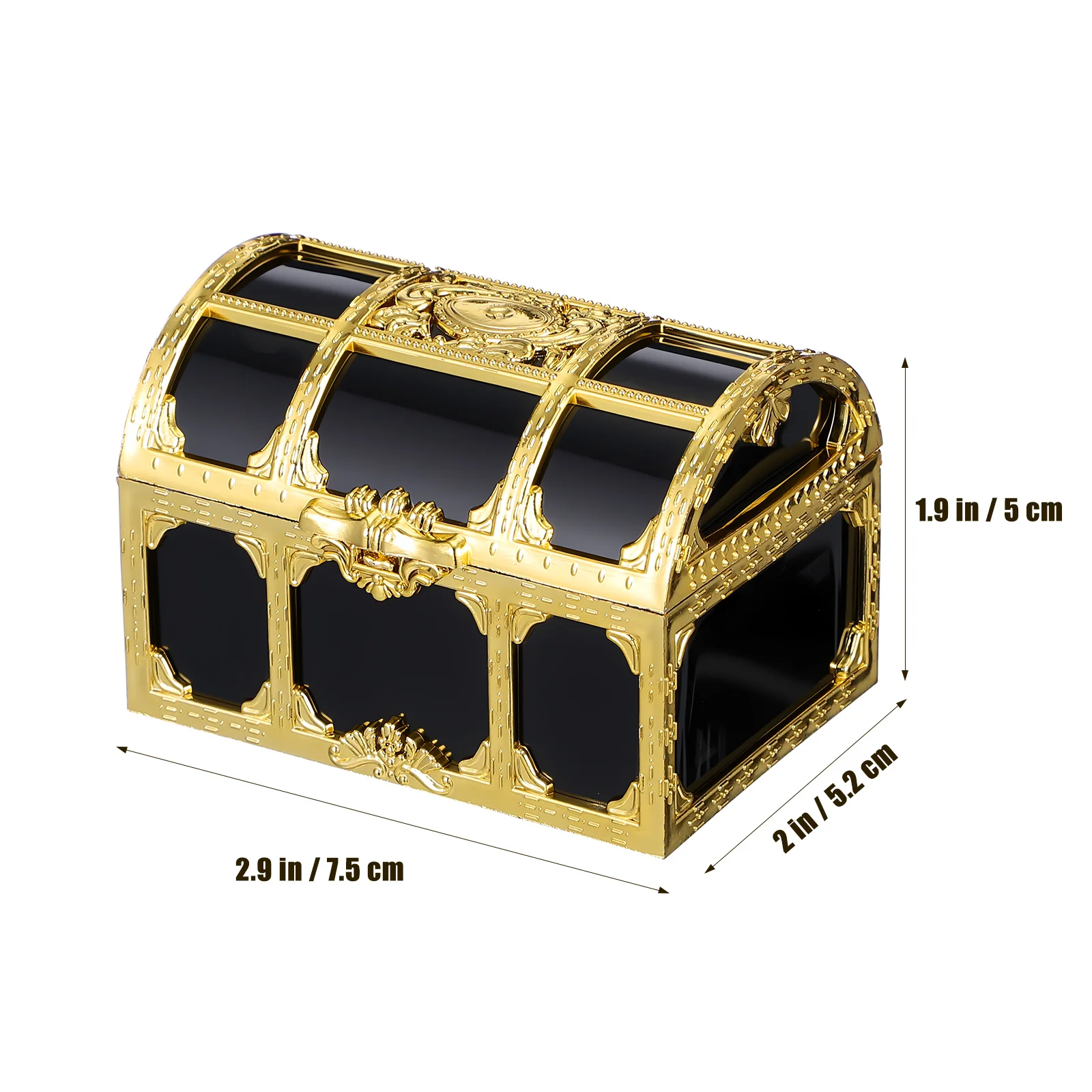 10 قطع القراصنة الكنز الصدر مجموعة خمر صندوق تخزين من البلاستيك الصغير للأطفال لعب الأدوار في الهواء الطلق الكنز هانت الطرف #4