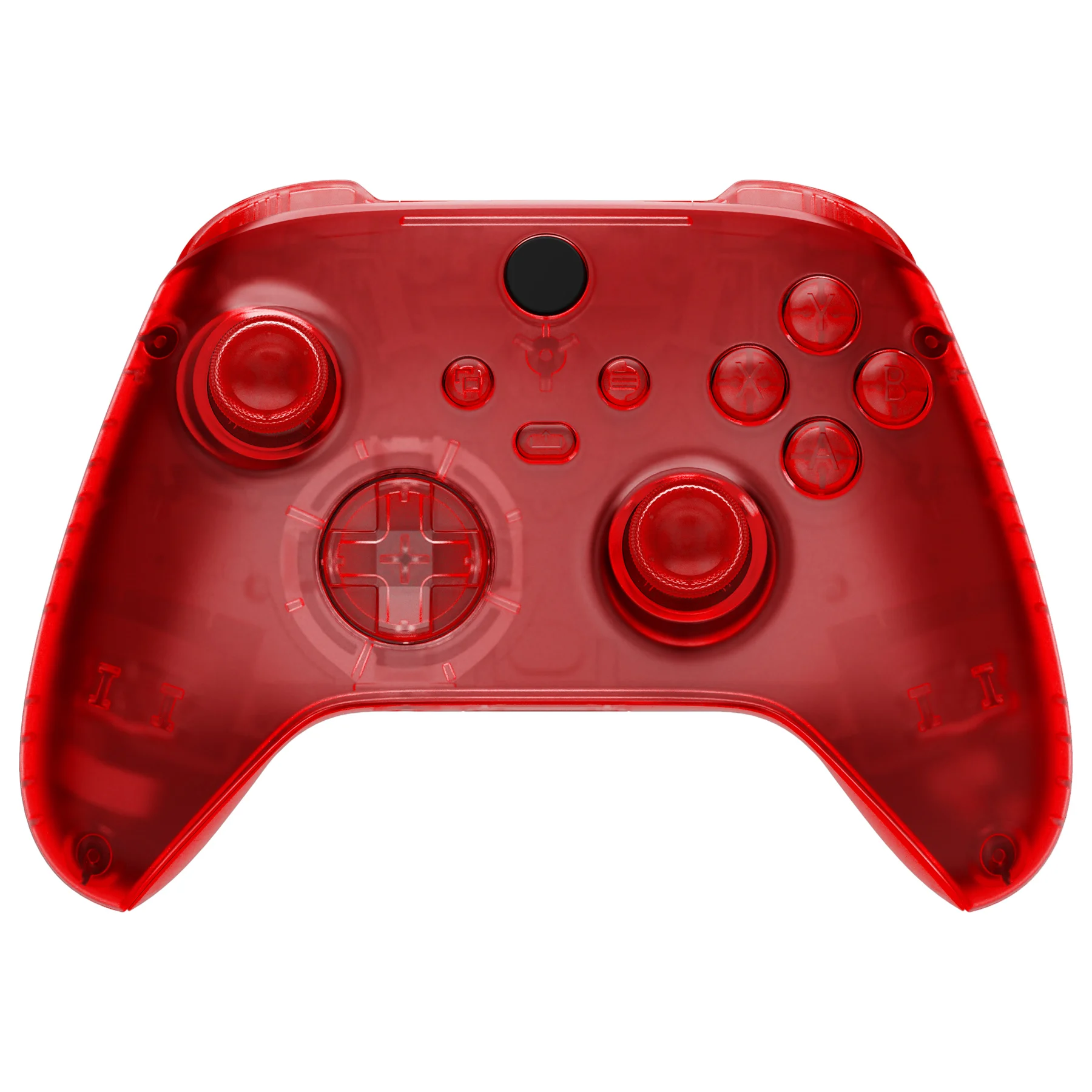 

eXtremeRate Full Set Replacement Housing Shell W/Buttons for Xbox Core Wireless Controller (Xbox Series X & S) - Transparent Red