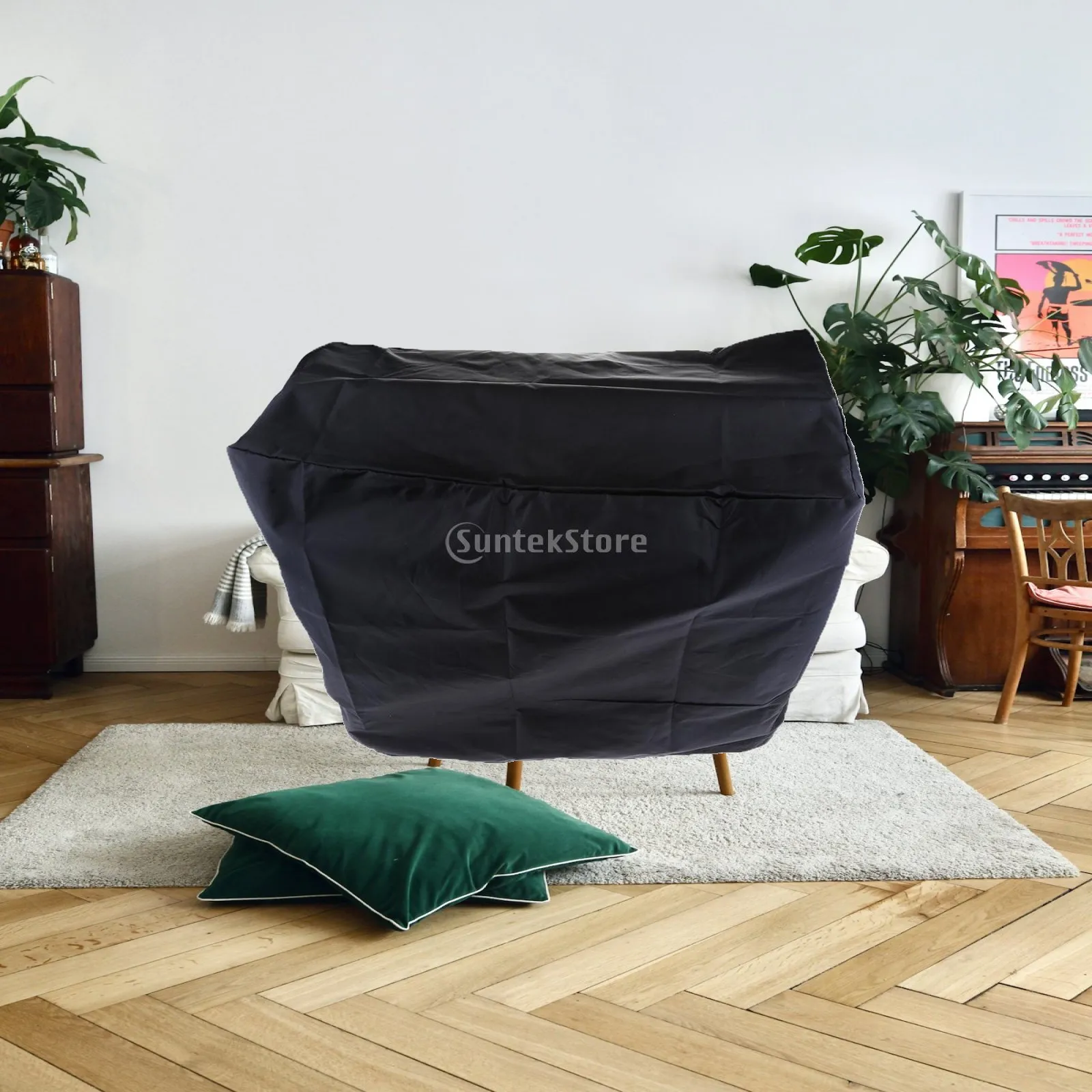 Outboard Motor Hood Cover Breathable Waterproof Nylon Boat Engine Protector for Marine Boat Mooring
