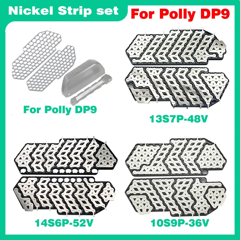 Polly DP9 Nickel Strip 18650 10S9P 13S7P 14S6P 0.15mm for 36V 48V 52V E-bike Battery Pack Welding Strips for Replacement DIY