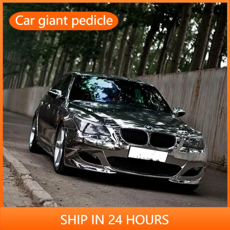 Highest qualit ySilver Chrome vinyl Wrap Film Car Wrap Film Non degumming Non fading quality Warranty 1.52M*17M roll