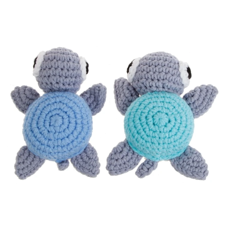 

F1CB Newborn Photo Props Knit Tortoise Rattle Photo Posing Accessory Soothe Toy