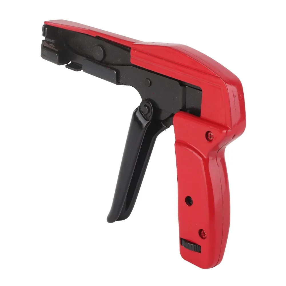 

Ergonomic High Carbon Steel Cable Tie Tool Red Wear Resistant Cable Tie Gun Zip Tie Gun Cable Wire Fastening