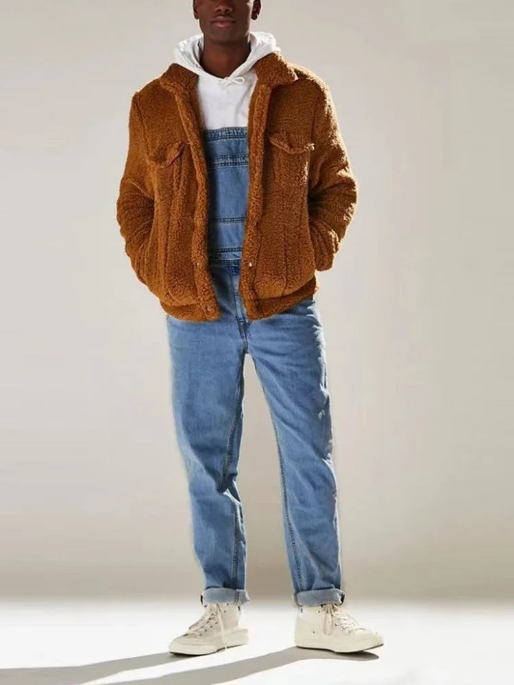 Denim jumpsuit heren Europese en Amerikaanse tooling denim jeans nieuwe zomer herfst heren eendelige baggy jeans y2k streetwear