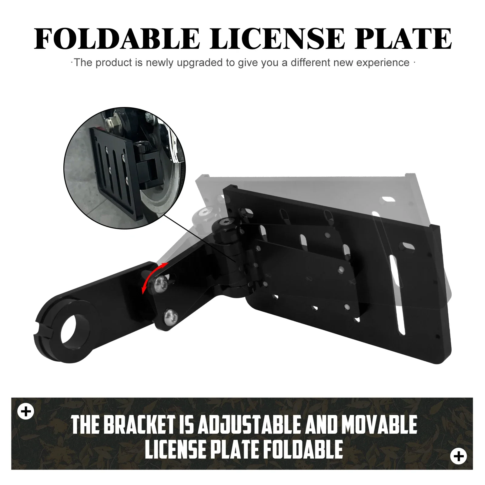 Plaque de planificateur arrière de moto pliable, support de montage latéral, montage rapide, Harley, Softail, Street Bob, Fat Boy, Deluxe, 2018-Up