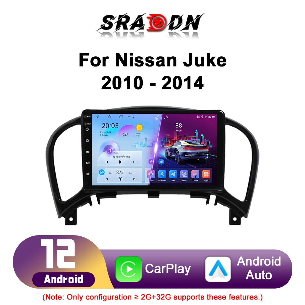 

For Nissan Juke YF15 2010 - 2014 Car Radio Android Automotive Multimedia Player Navigation GPS Carplay Touch Screen Auto Stereo