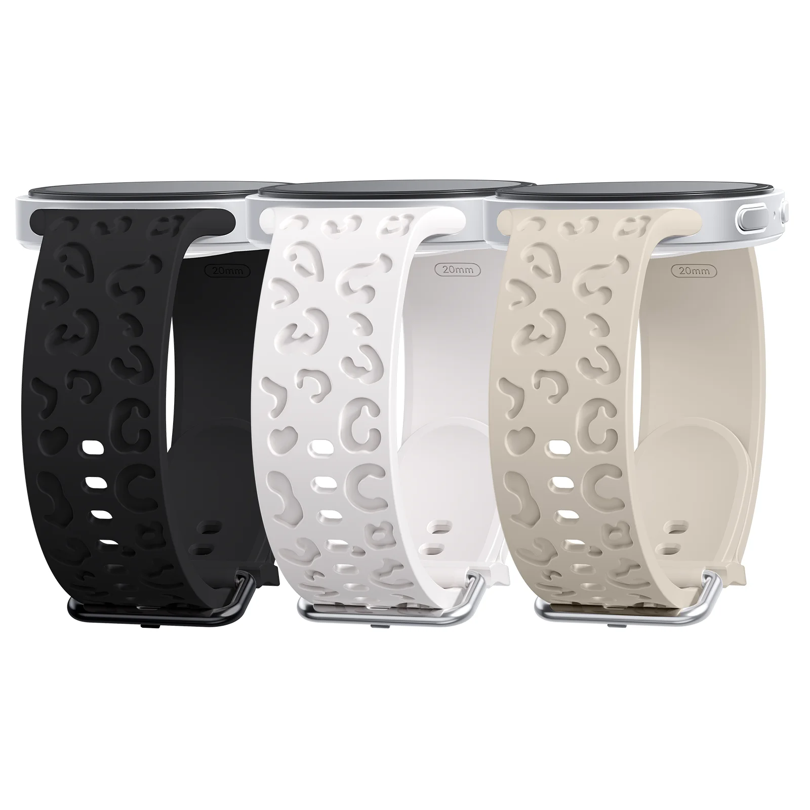 3 correas para Samsung Galaxy Watch 8, 40mm, 44mm, pulseras con grabado de leopardo, Correa Galaxy Watch 8 Classic, bandas de 46mm