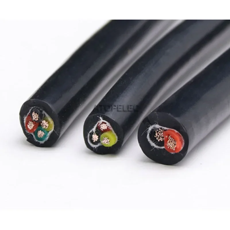 1M/5M Heat Resistant 2/3/4 Core Power Cable Flexible Super Soft Silicone Cord Tinned OFC Copper Wire 22/20/18/17/15/13/11/10 AWG