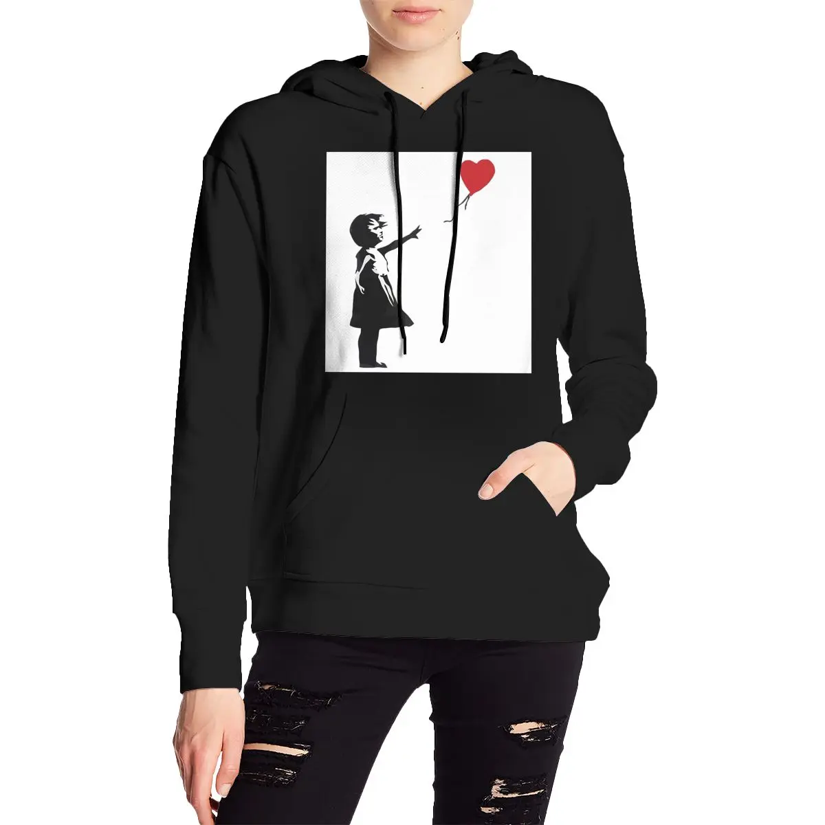 

Бэнкси - толстовки с воздушными шарами для девочек, пуловер в стиле Харадзюку, осень-зима, мужские и женские толстовки для пар, топы с длинными рукавами