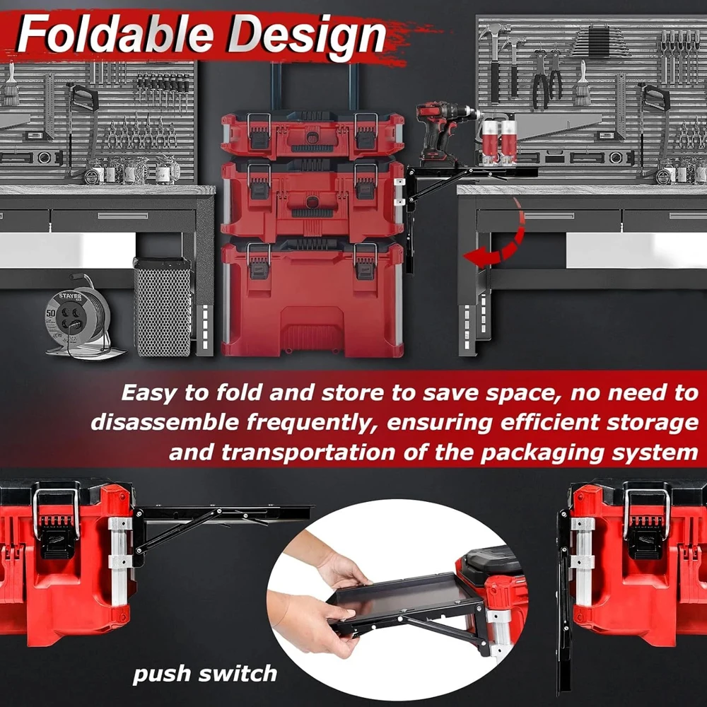 Obrázek 5: Skládací magnetický stůl hodí pro milwaukee packout toolbox sytý magnetický nářadí bedna na láhve side(tools jsou ne- v ceně )