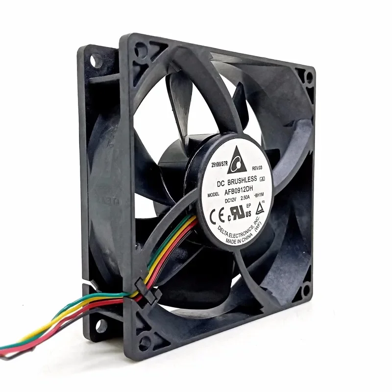 AFB0912DH 12V 2.5A 8600RPM 90 * 90 * 25MM violent high air volume server dual ball fan speed measurement PWM speed control