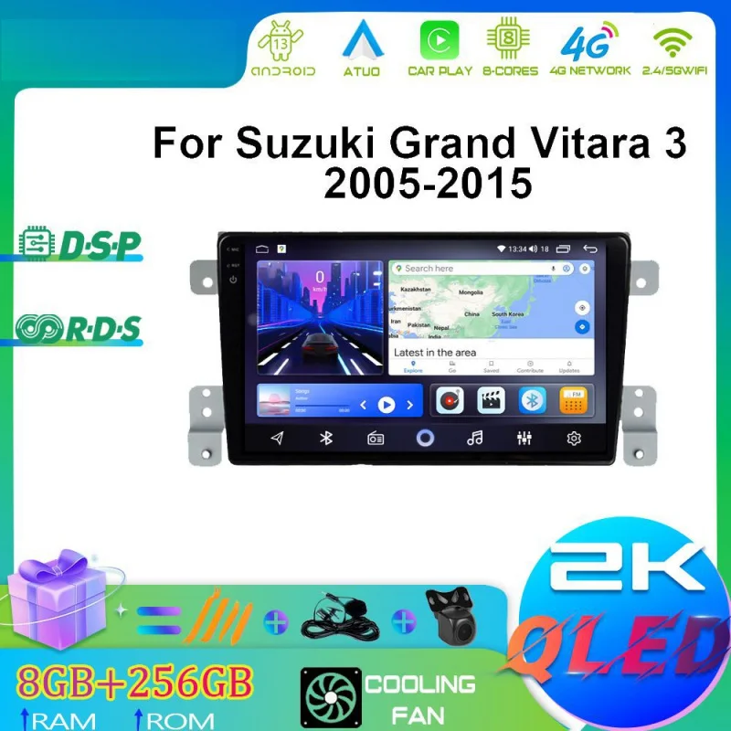 

For Suzuki Grand Vitara 3 2005-2015 Car Multimedia Player Android Car Player GPS WIFI Carplay 4G Car Radio Navigation Stereo