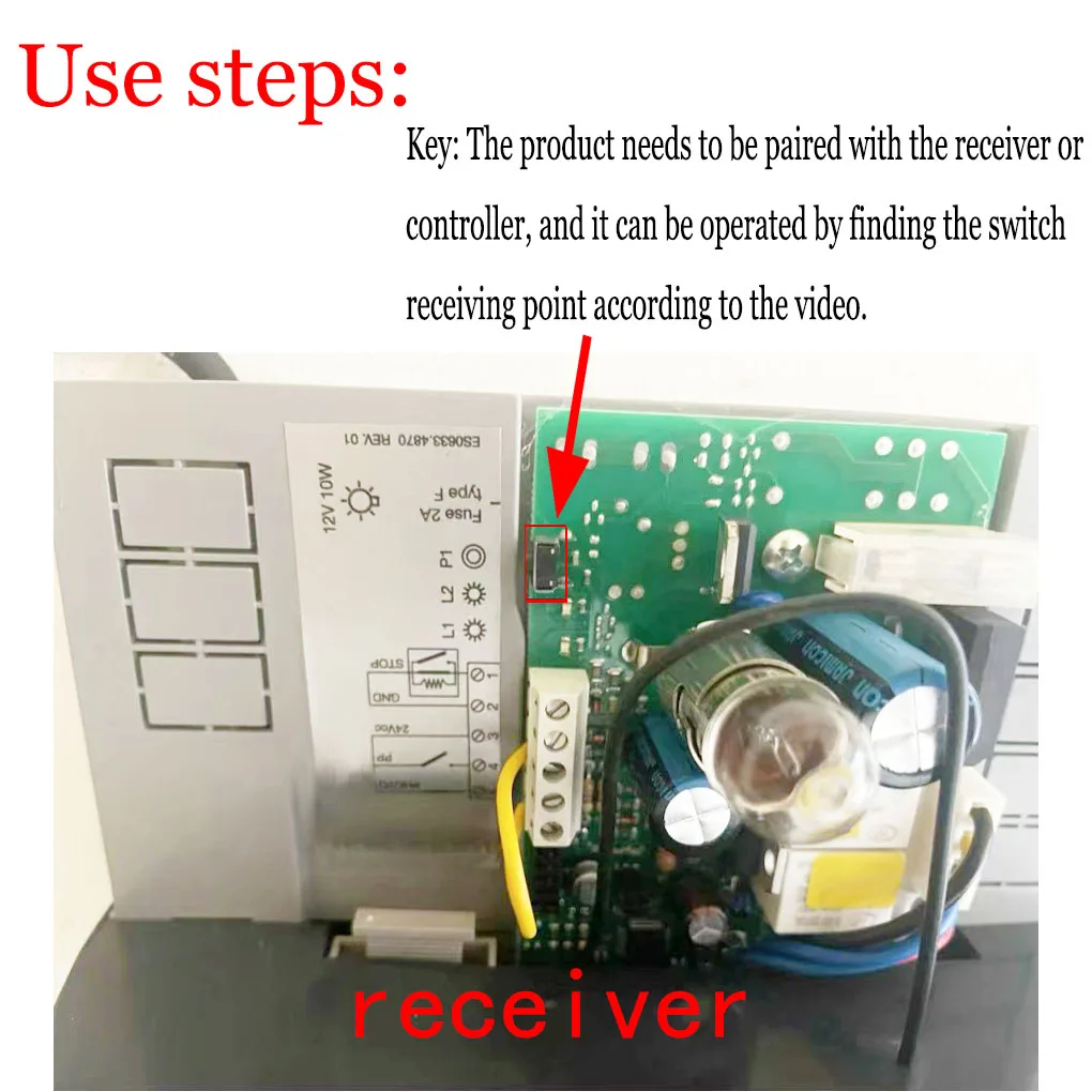 Imagem -02 - Controle Remoto Universal para Abridor de Garagem 433.92mhz 433.92mhz