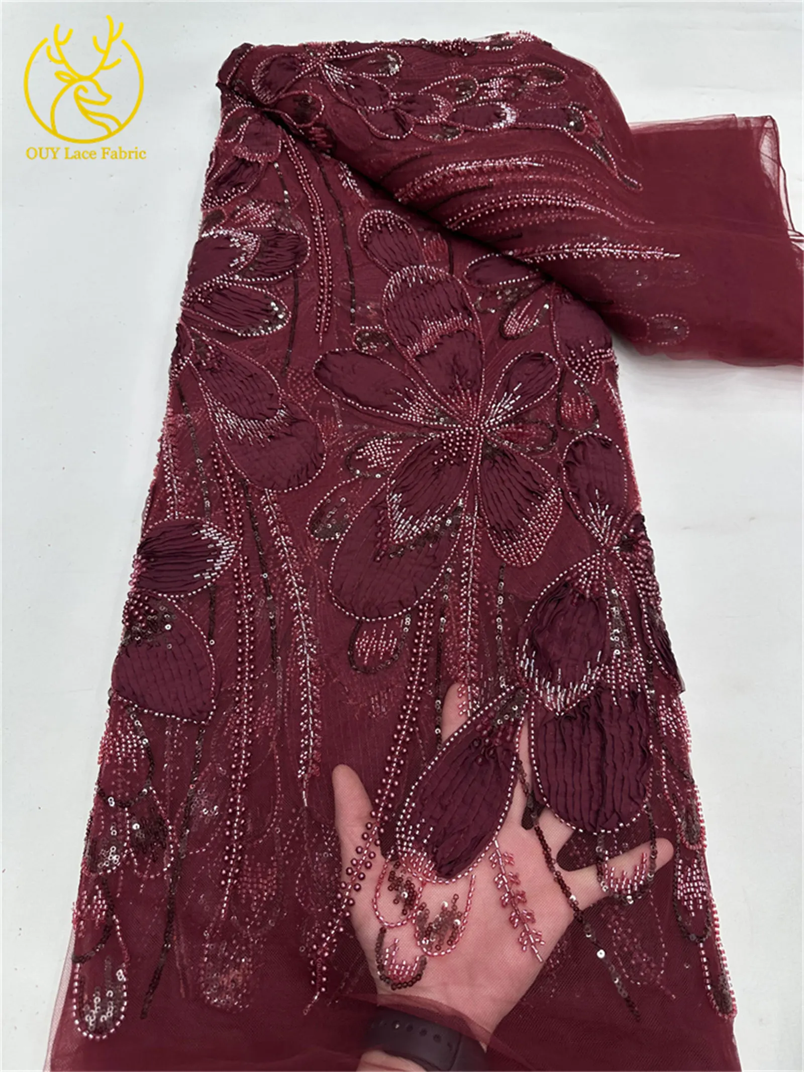 موضة الأفريقي مطرز أقمشة الدانتيل 2025 جودة عالية فاخرة النيجيري الفرنسي الترتر أقمشة الدانتيل للنساء فساتين الحفلات الخياطة