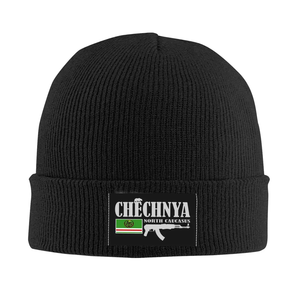 Chechnya Fighter Bonnet Hat Knitted Hats Men Women Cool Unisex Adult Chechen Flag Warm Winter Skullies Beanies Caps