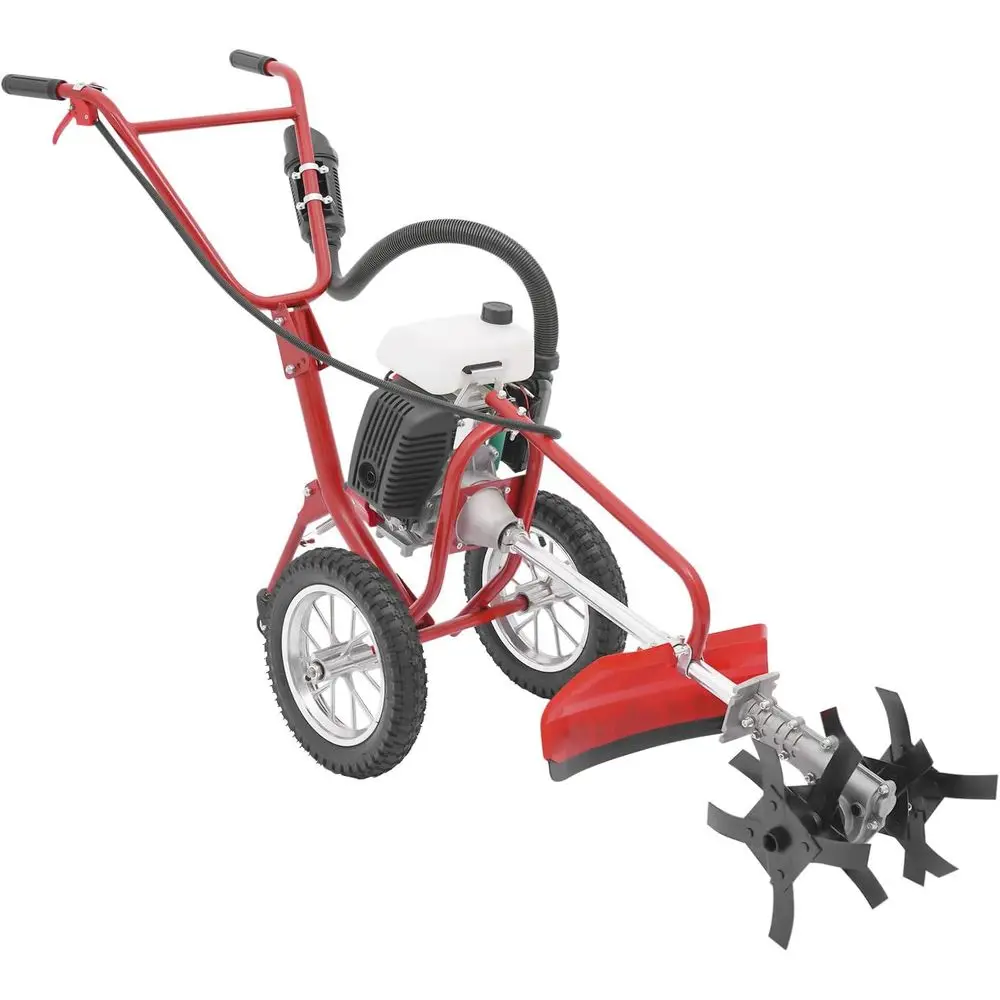 

3-in-1 63CC Gas Cultivator: Compact Tiller, Brush Cutter, and Weed Eater for Gardening