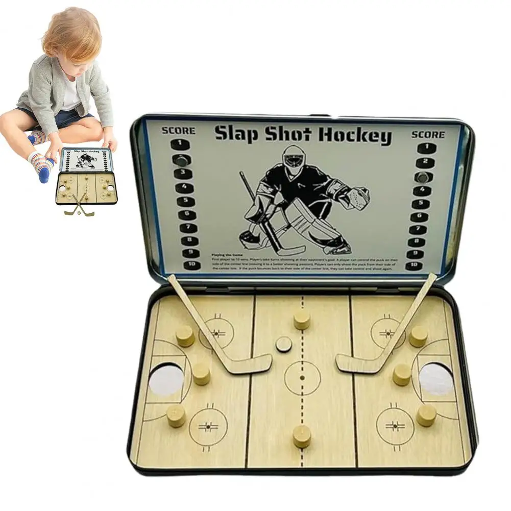 

Легкая настольная игра, дорожный набор настольных игр для детей и взрослых, деревянная хоккейная игрушка для софтбола, многофункциональная настольная игра для семейной ночной вечеринки