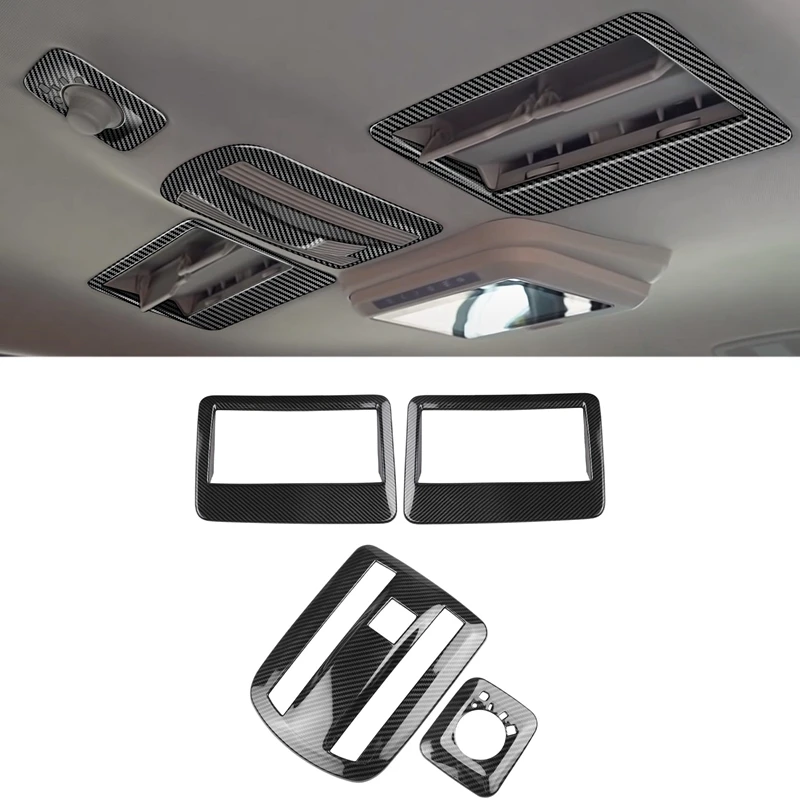 

For TOYOTA VELOZ AVANZA 2022 2023 Carbon Fiber Car Roof Air Outlet Frame Reading Light Lamp Cover Trim Sticker