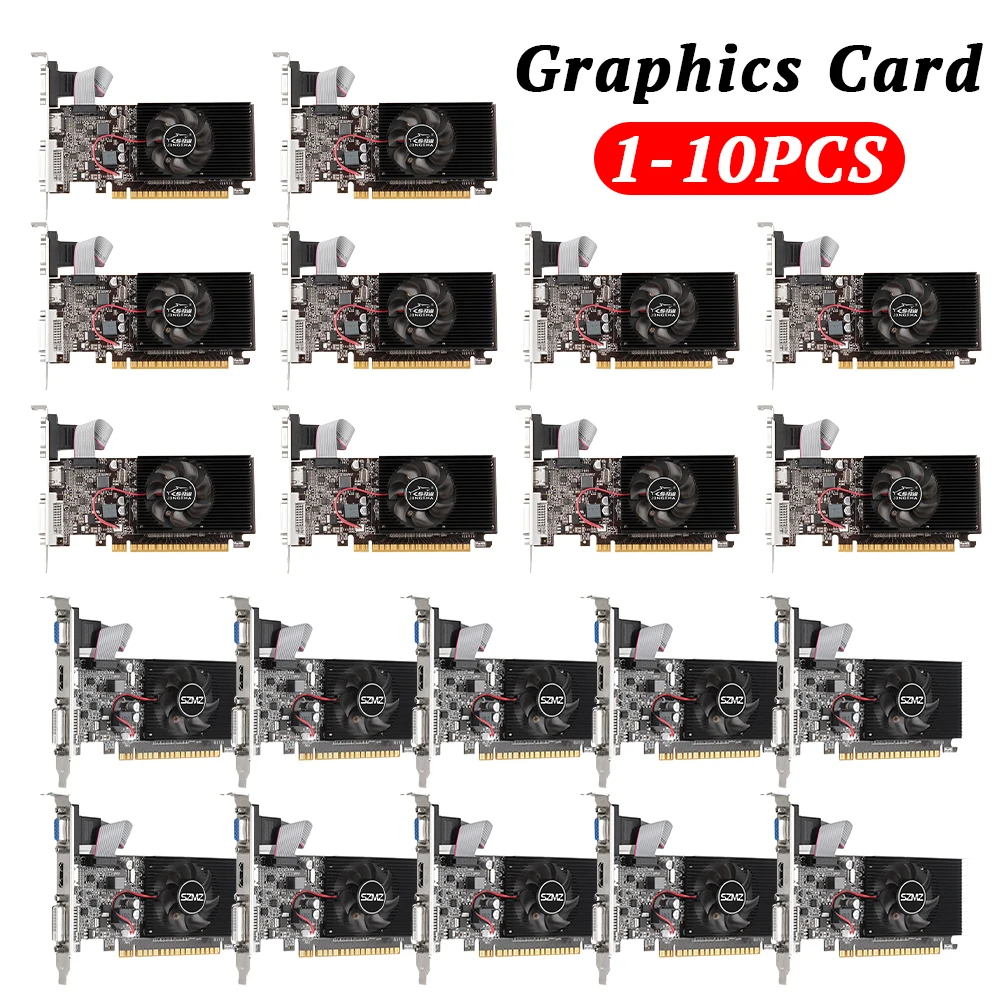 

GT610 Graphics Video Card 810MHZ DDR3 1/2GB Gaming Video Card HD VGA DVI Interface Accessories for Computer Desktop Game