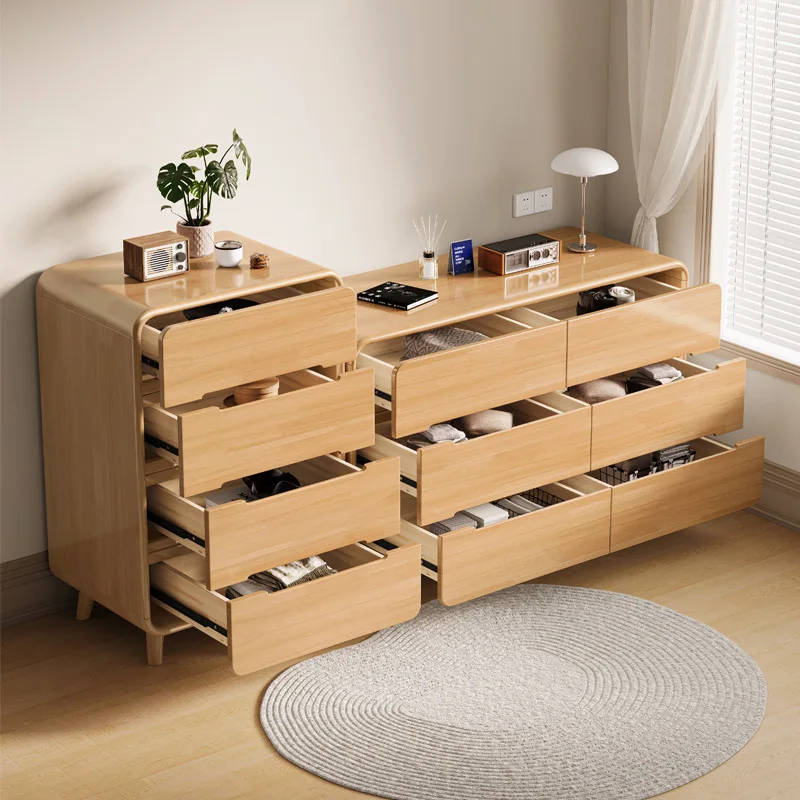 Bucket cabinet Solid wood Log Living room Wall storage Four or six Bucket Bedroom locker Drawer cabinet Locker