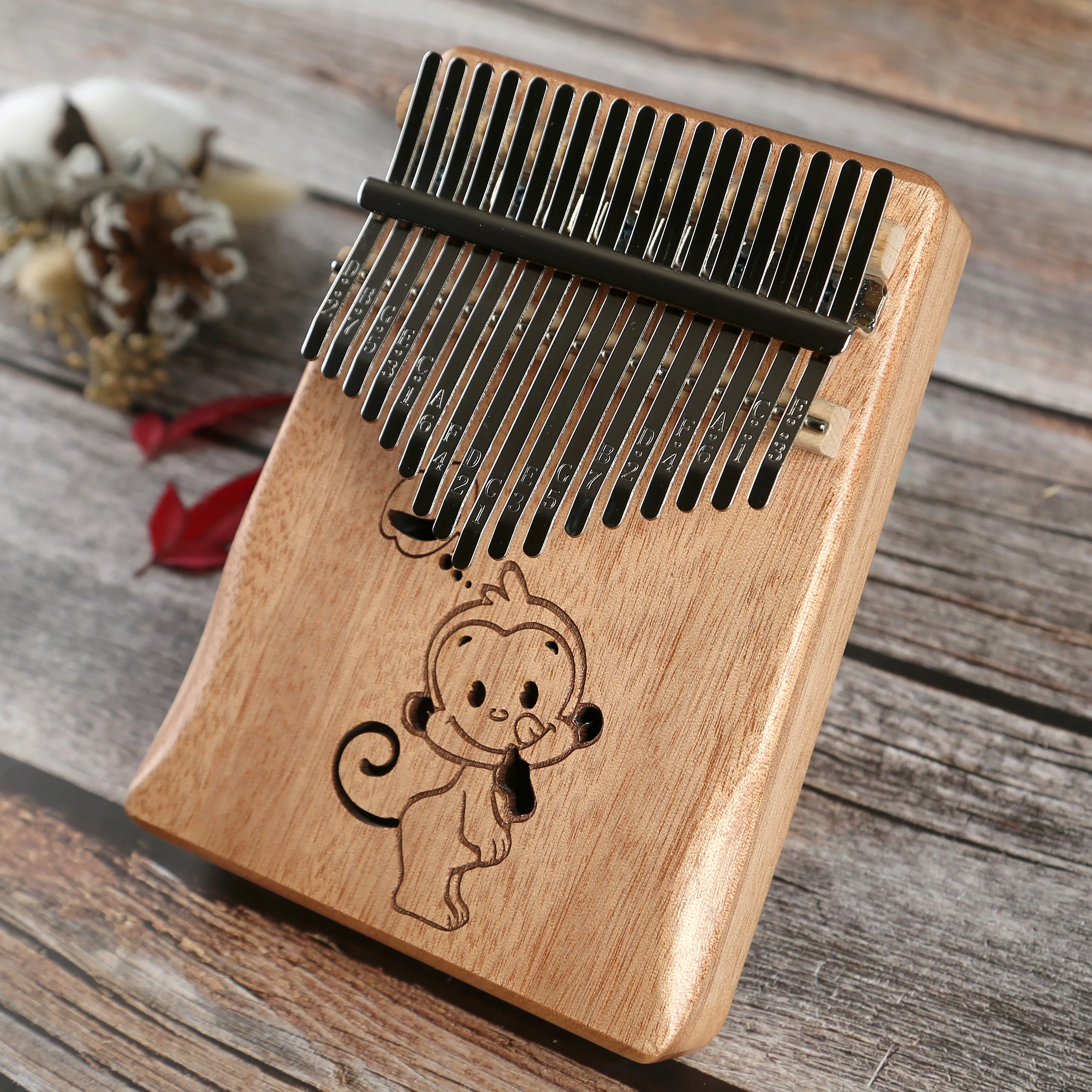 Thumb Piano 17 Keys Calimba Professional Tuned Mini Portable Kalimba Beginner\'s Finger Piano Relaxing Birthday Festival Gifts