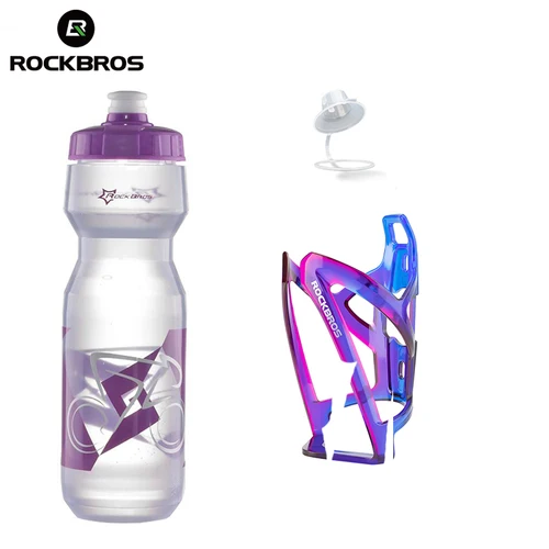 Imagen 1 del producto Soporte para botella de bicicleta ROCKBROS botella de agua para bicicleta de carretera colorido ligero PC soporte para botella de ciclismo, botella de agua para bicicleta MTB