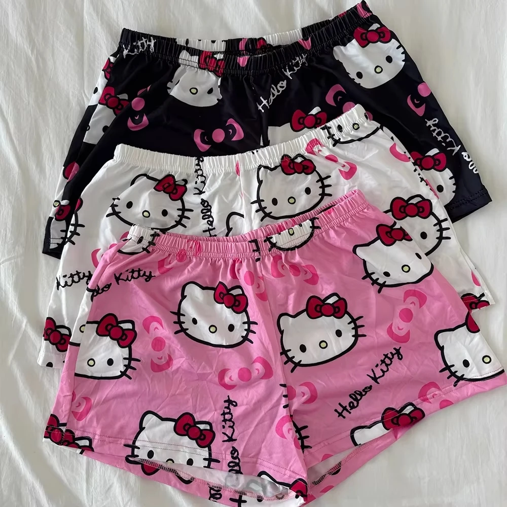 

2026 Hello Kitty Summer New Comfortable Cartoon Sports Shorts for Kids and Adults, 2026 Spring Fashion Casual Shorts