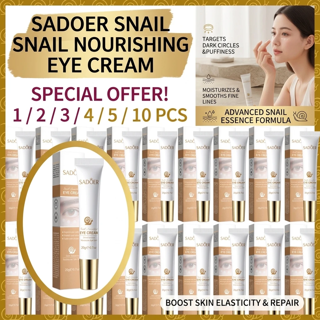 SADOER Instant Eye Cream For Anti Aging Dark Circles Bags Puffiness Great Under Eye Skin Face Tightening Eye Lift Treatment Care