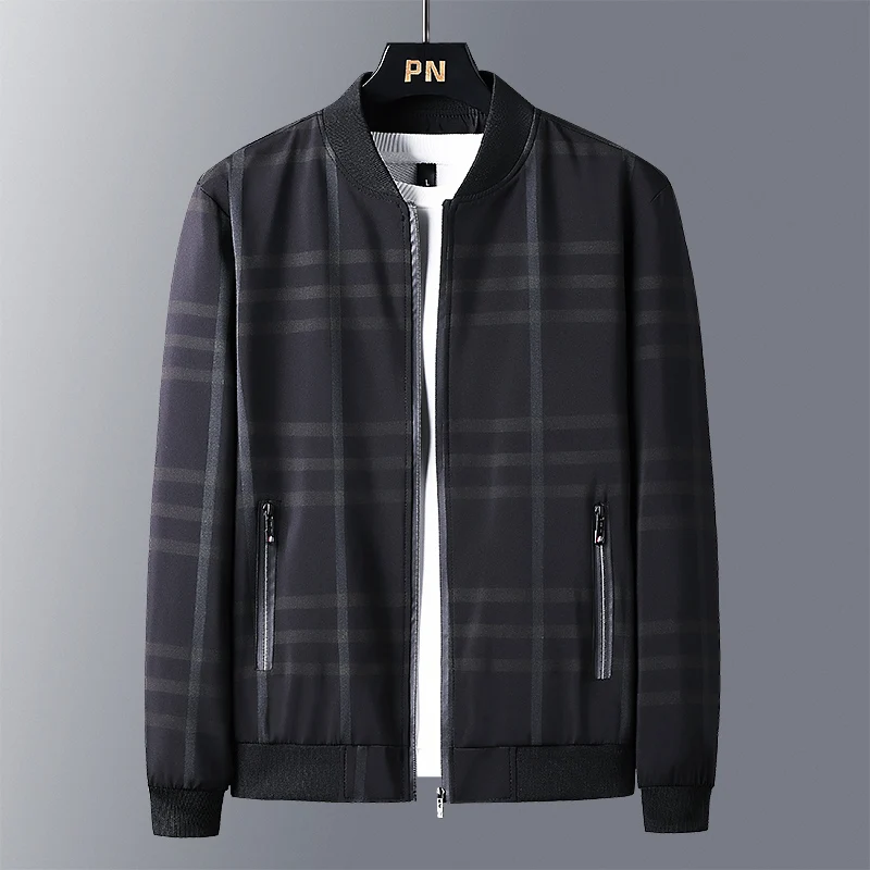 

Busin Casual Youth Men's Jaet 2025 Spring Autumn New Sle Korean Version Slim Fit Baseball Collar Trendy Top