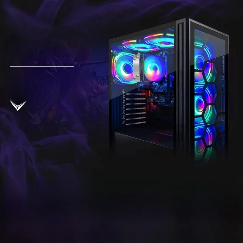 Computer PC desktop RGB, AMD Ryzen 5 3400G fino a 4,2GHz, 16G DDR4, SSD 512G, WiFi 6 e BT 5.2, ventola RGB x6, tastiera RGB