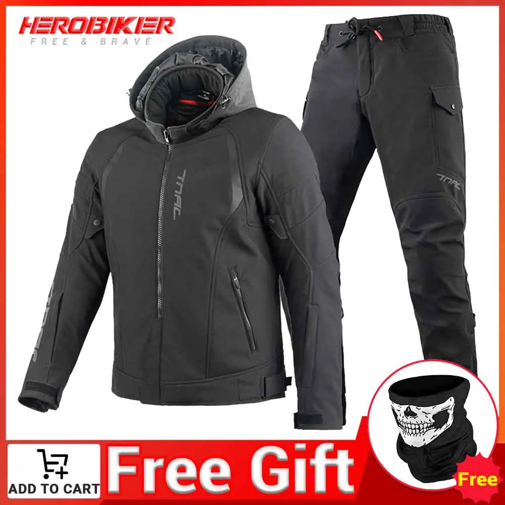 

HEROBIKER Motorcycle Jackets Pants Suits Motocross Racing Jacket Breathable Motorbike Riding Waterfroof Reflective All Seasons