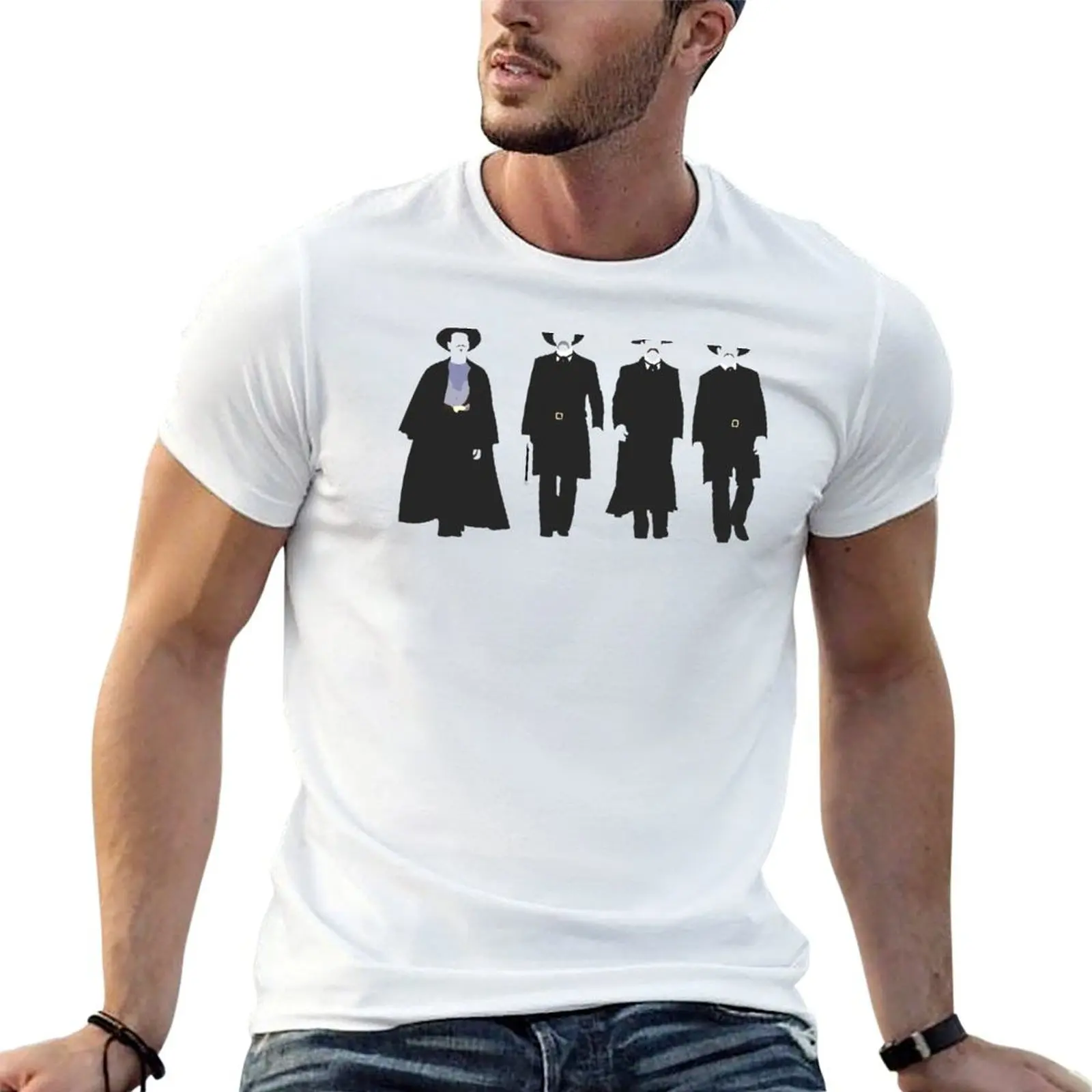 T-shirt Tombstone : la justice arrive, t-shirt en coton à manches courtes, décontracté et doux