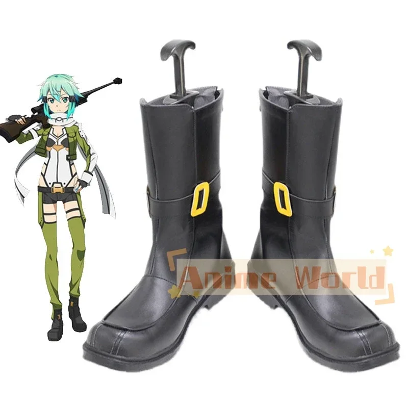 Gun Gale – chaussures de Cosplay Asada Shino en ligne, bottes de carnaval d'halloween sur mesure DJSY