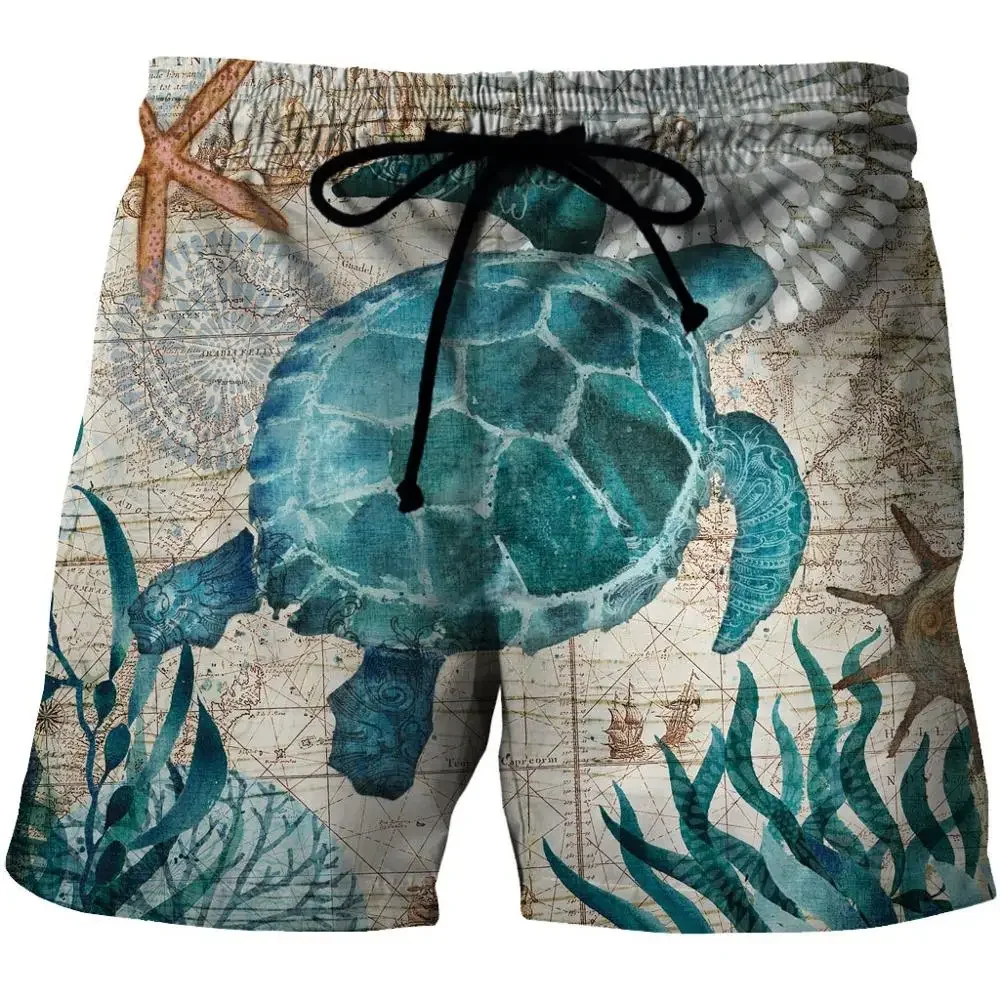 Summer Men Beach Shorts 3D Printing Loose Surfing Beach Pants Water Sports Shorts S-6XL Running Trunks Oversized Swimming Shorts