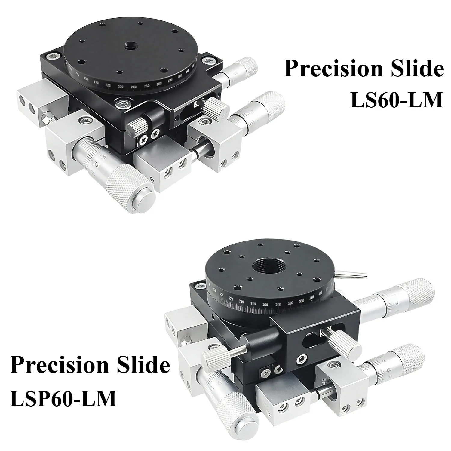 XYR Three Axis Displacement Precision Slide LSP60-LM LS60-LM Manual Rotation Displacement Platform 60*60MM